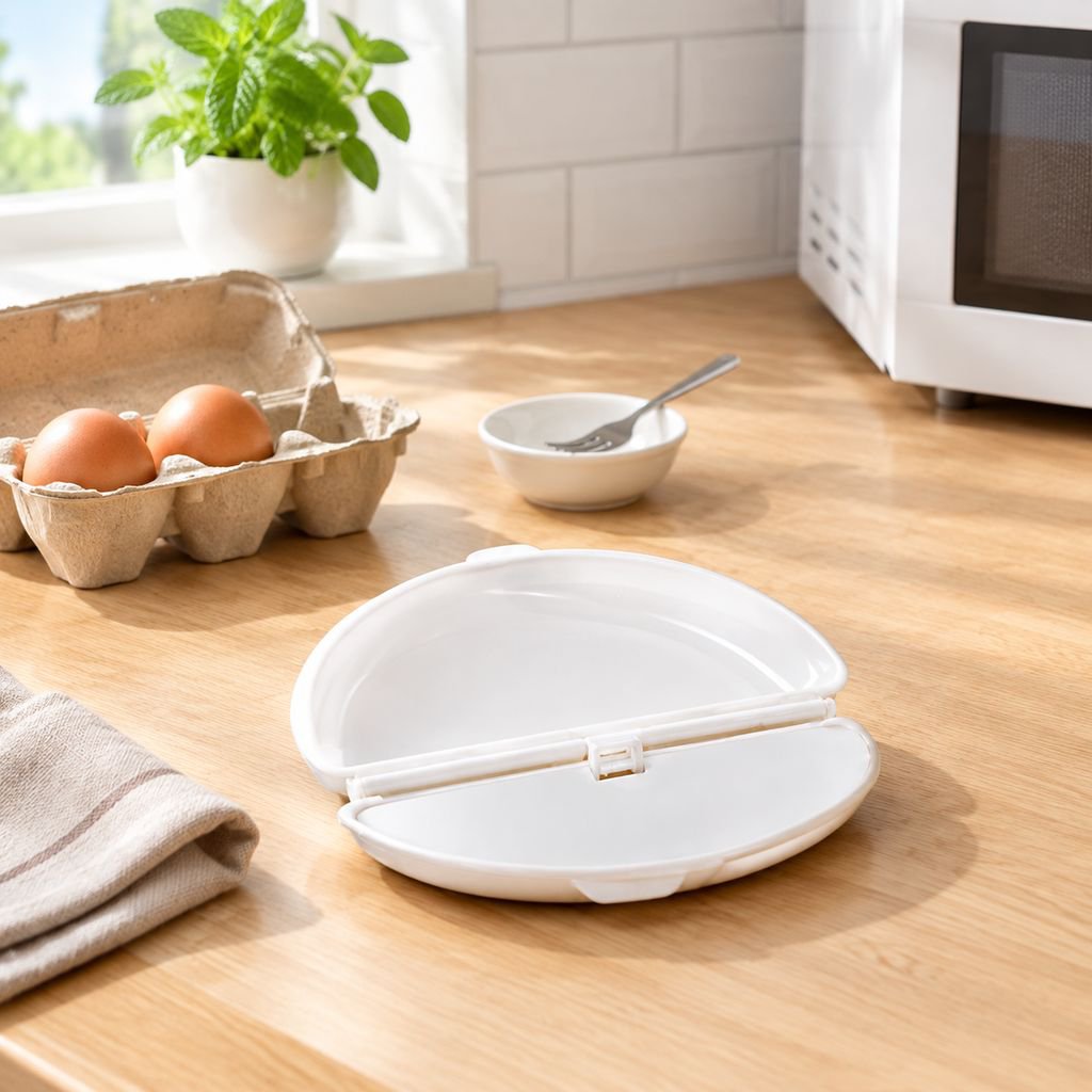 電子レンジ用卵調理器 オールインワン卵調理器 プラスチック製 簡単・スピーディーな朝食マシン