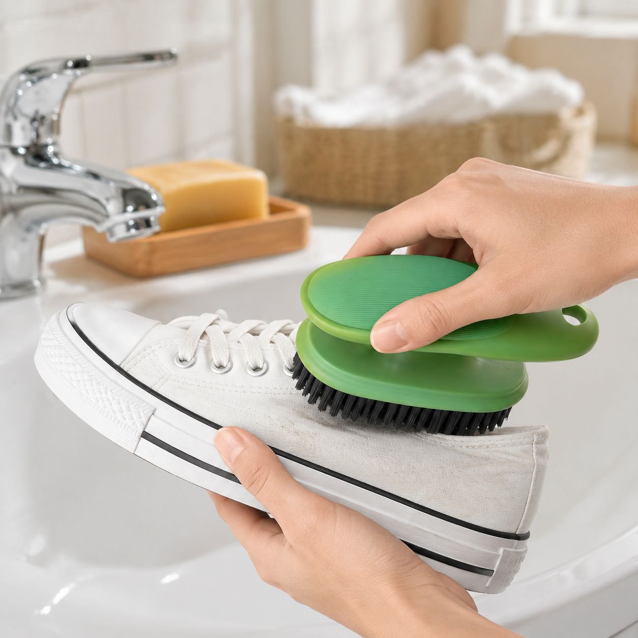 Multi-purpose Household Colorful Laundry and Shoe Brush, Soft Bristles, Non-shedding Cleaning Brush