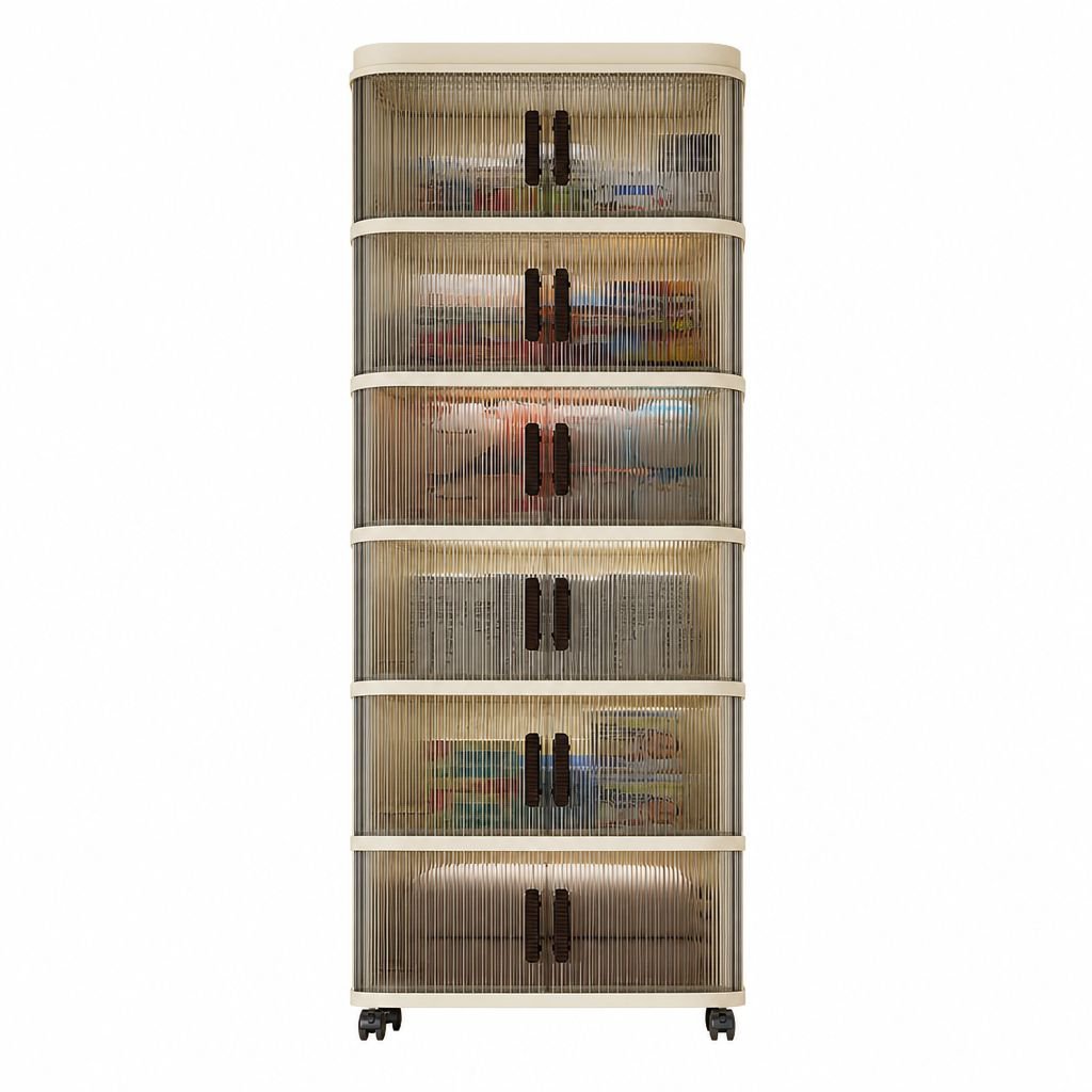 Multi-functional Sliding Foldable Storage Cabinet, Household Multi-layer Organizer