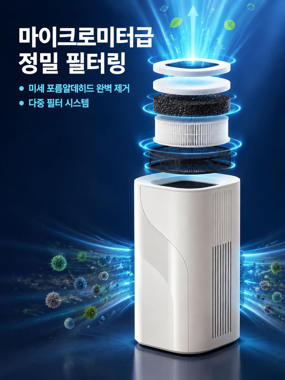 마이크로미터급 포름알데히드 공기청정기