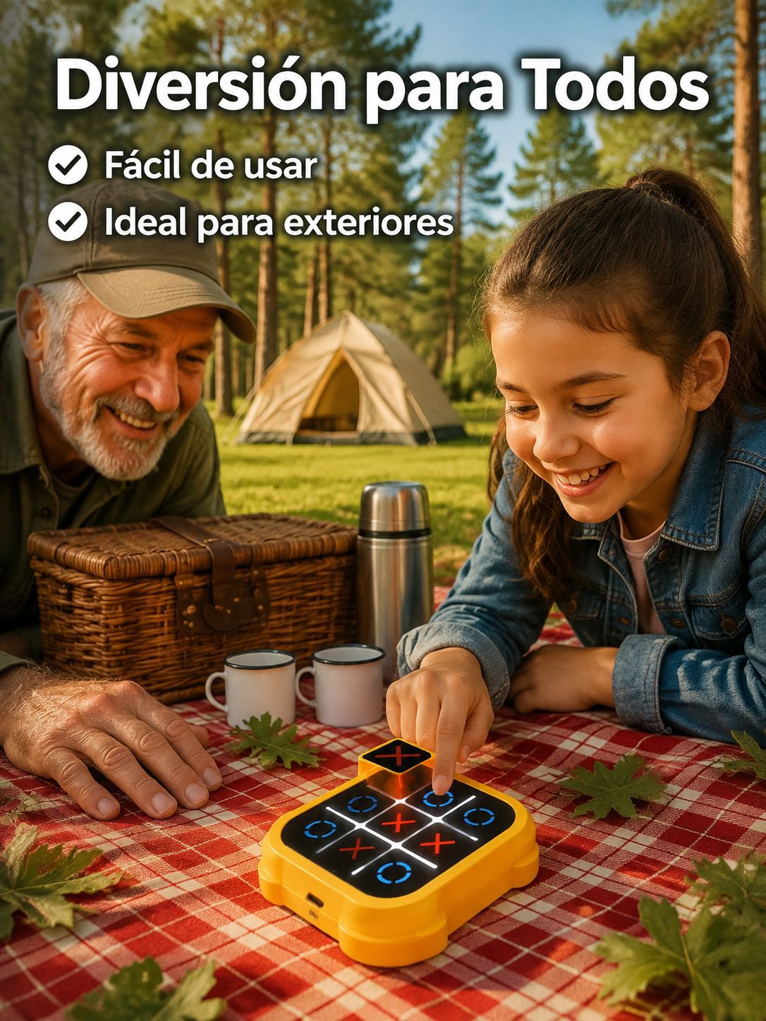 Juego electrónico de tres en raya de mesa