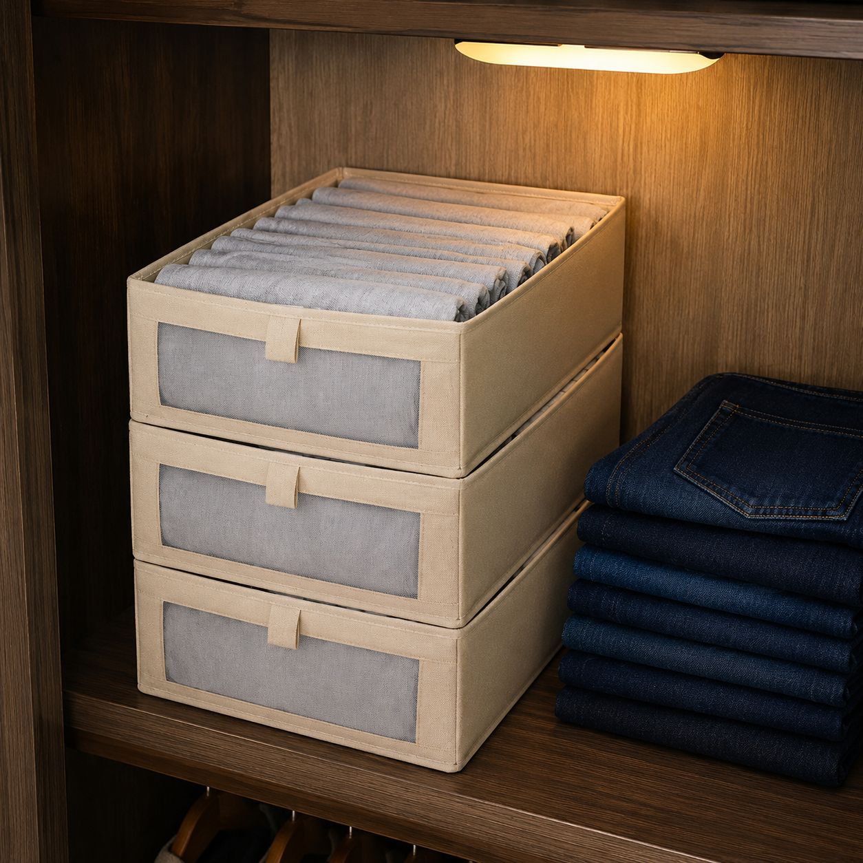 Cotton Underwear Storage Box for Home Closet
