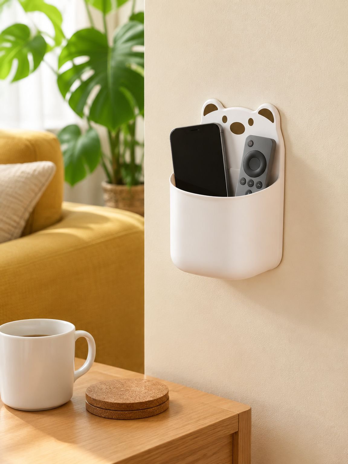 Organizador de pared infantil decorativo en forma de oso