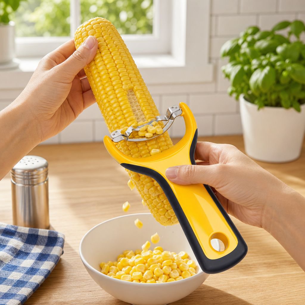Manual Corn Kernel Remover, Multi-functional Kitchen Fruit and Vegetable Peeler