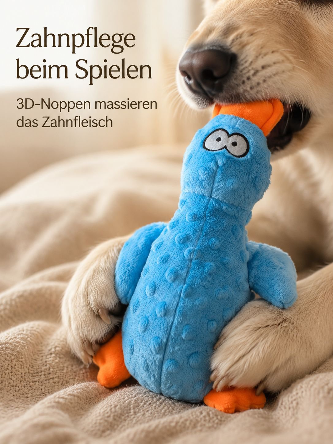Kuscheliges Plüsch-Entenspielzeug mit robustem Design