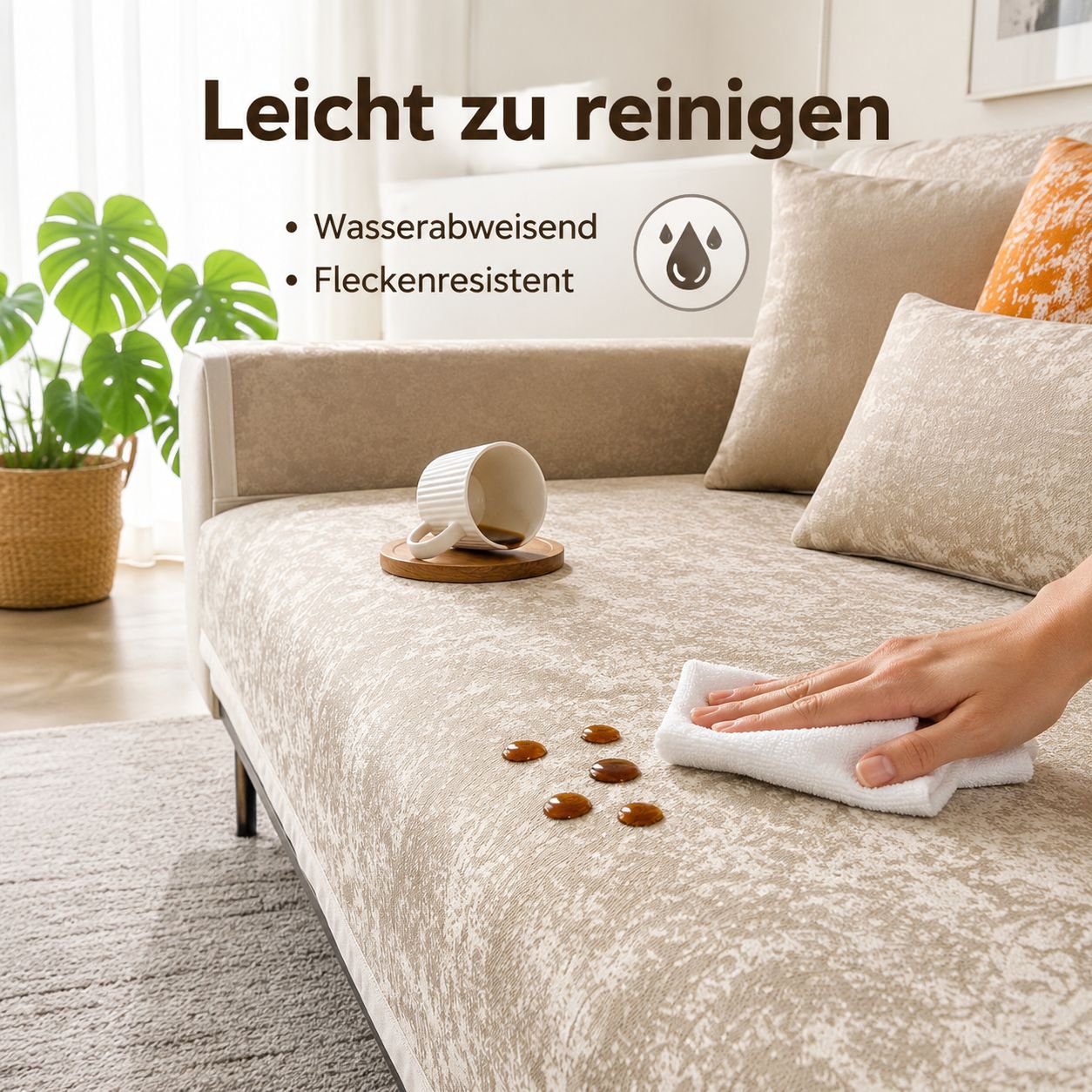 Multifunktionale anti-Kratz Sofadecke, rutschfest und schmutzabweisend