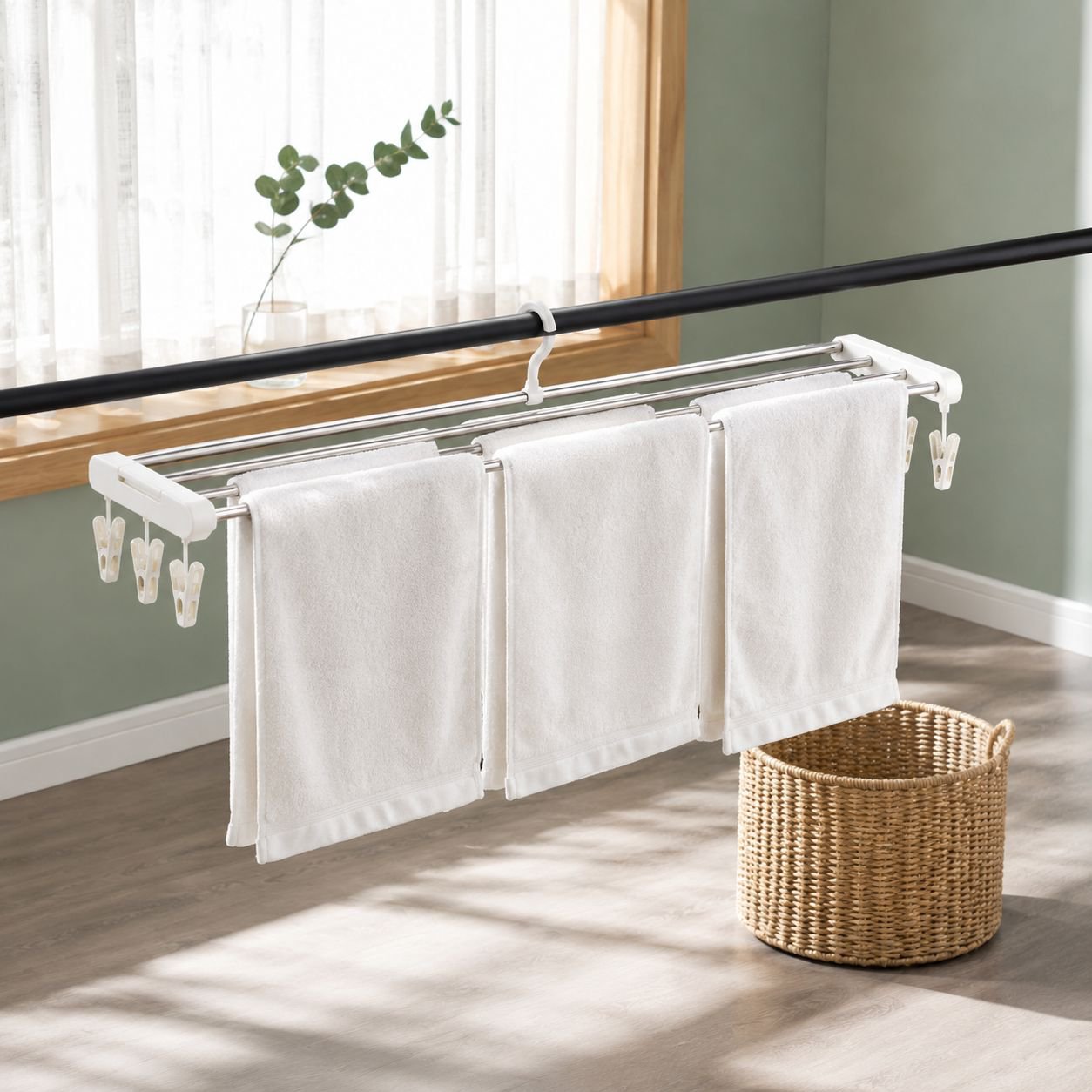 JMY-Multifunctional Stainless Steel Extendable Drying Rack