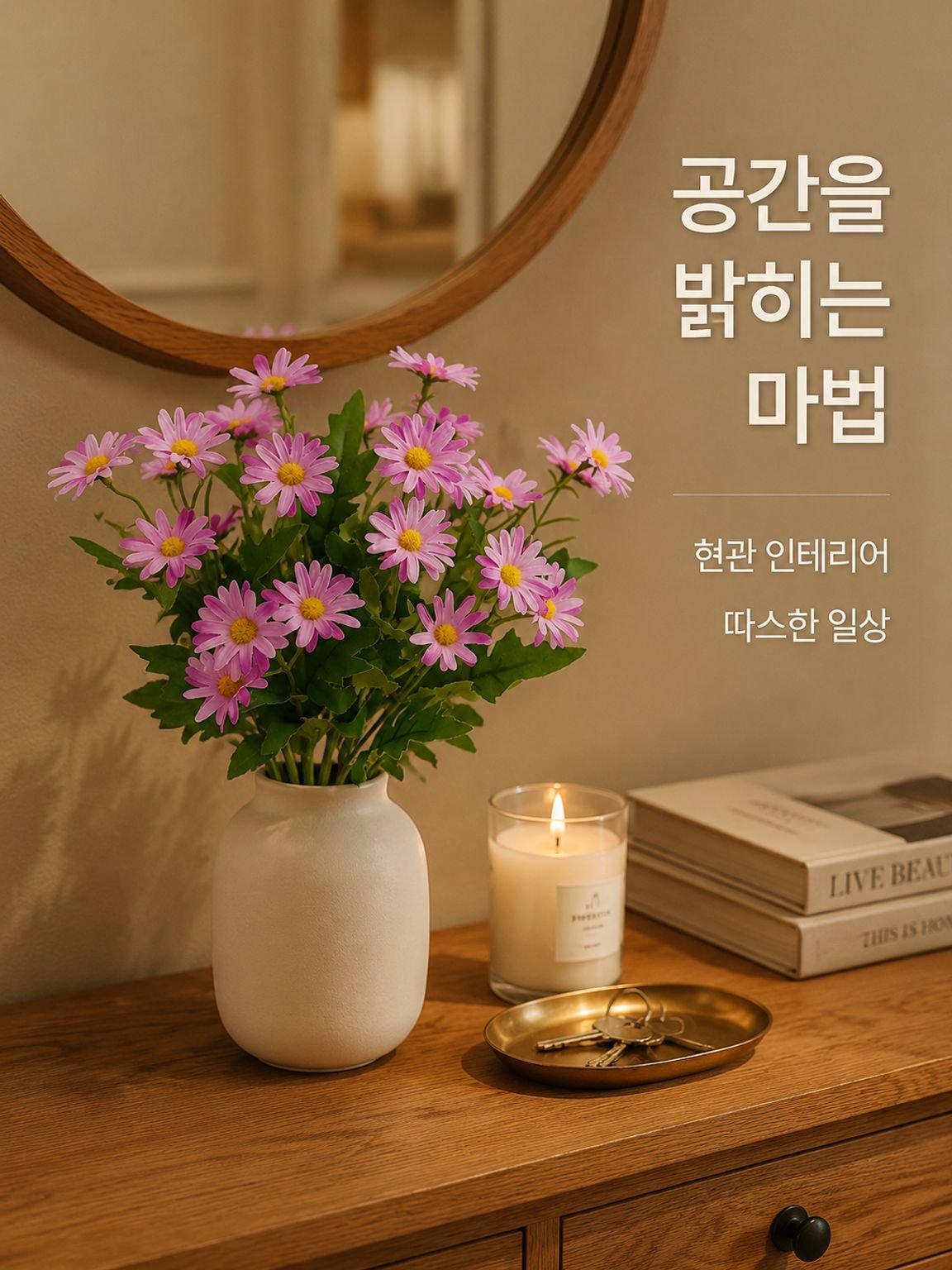 인조 작은 데이지 꽃다발 장식 조화