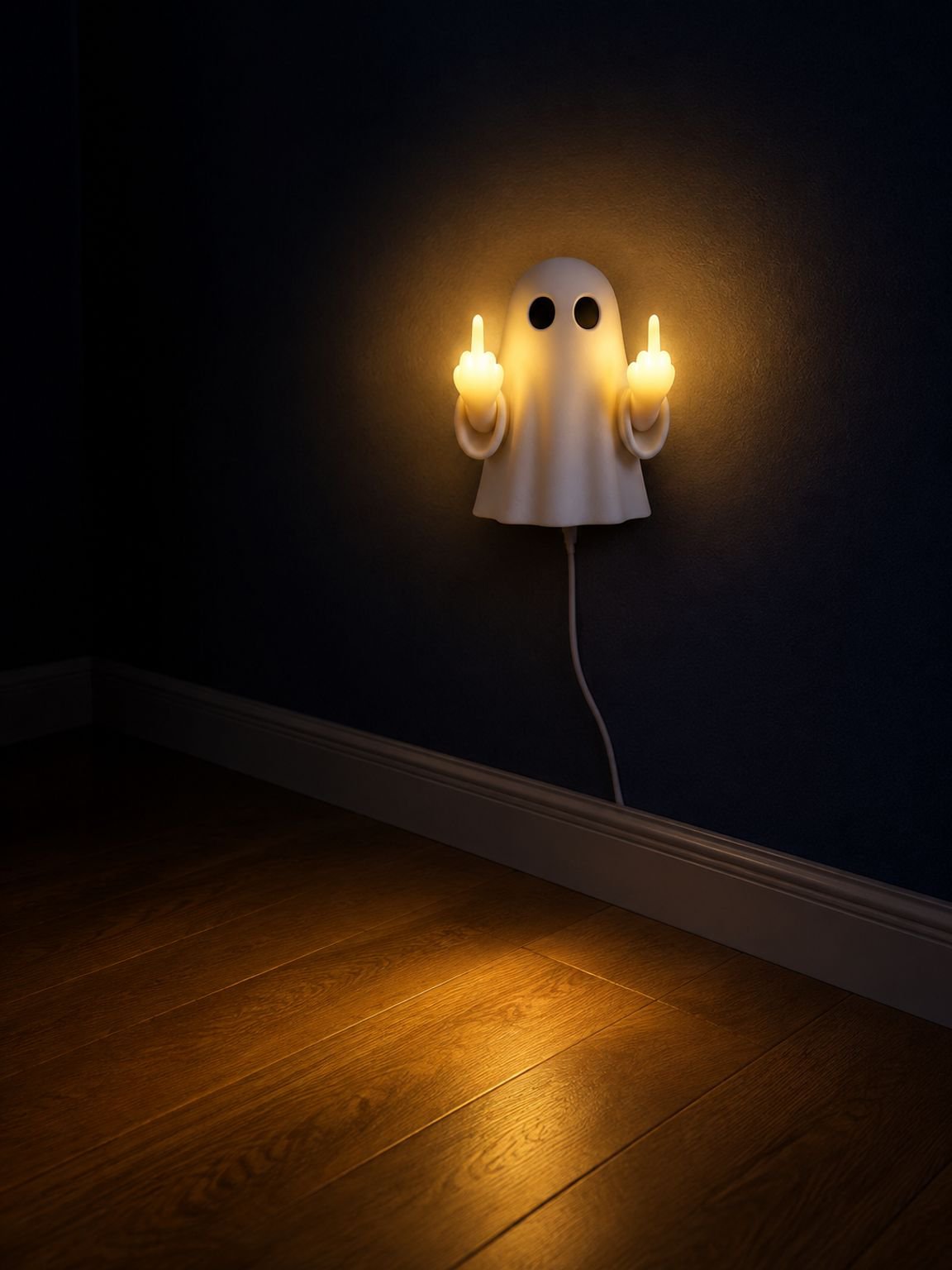 Unique spooky ghost wall lamp for Halloween decorations
