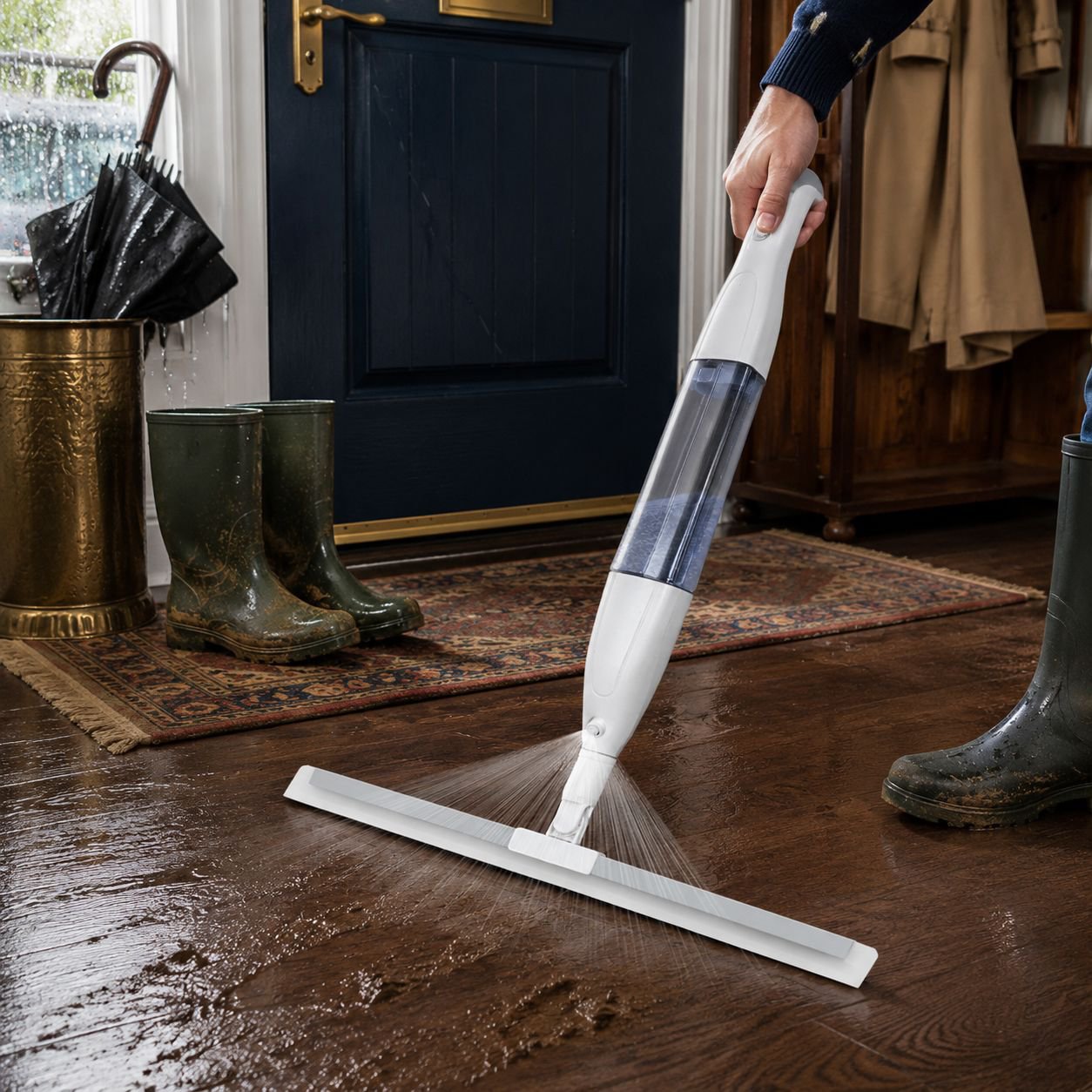 Hands-Free Silicone Squeegee Broom