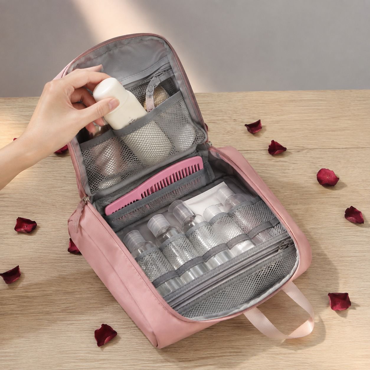 Travel AllinOne Tote Toiletries Organizer Lingerie Bag Sanitary Napkin