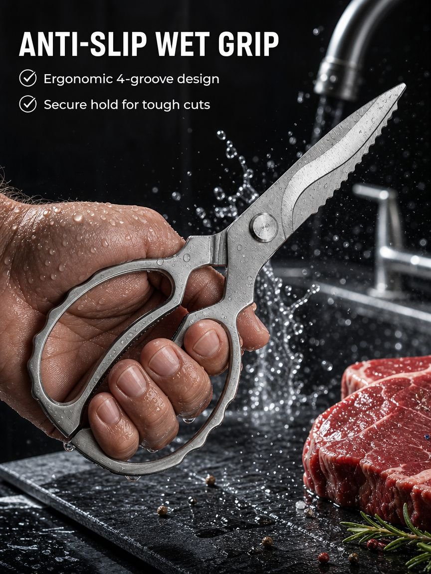 Stainless steel kitchen shears