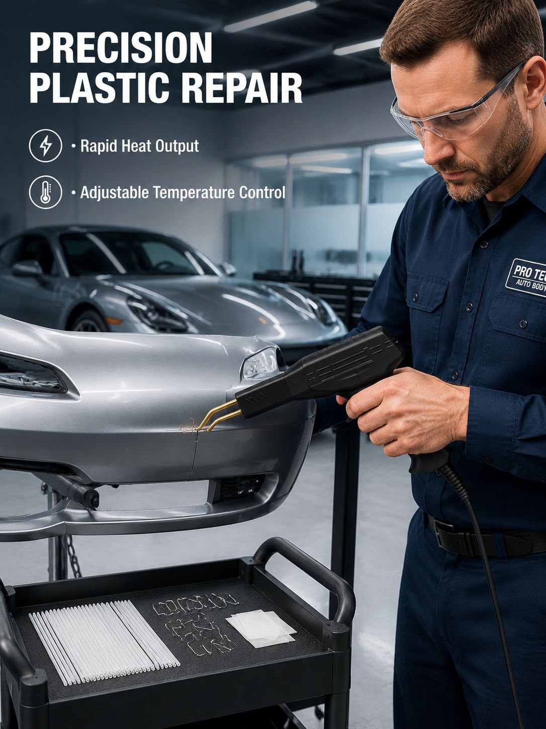Hot Air Welding Gun for Car Bumper Repair