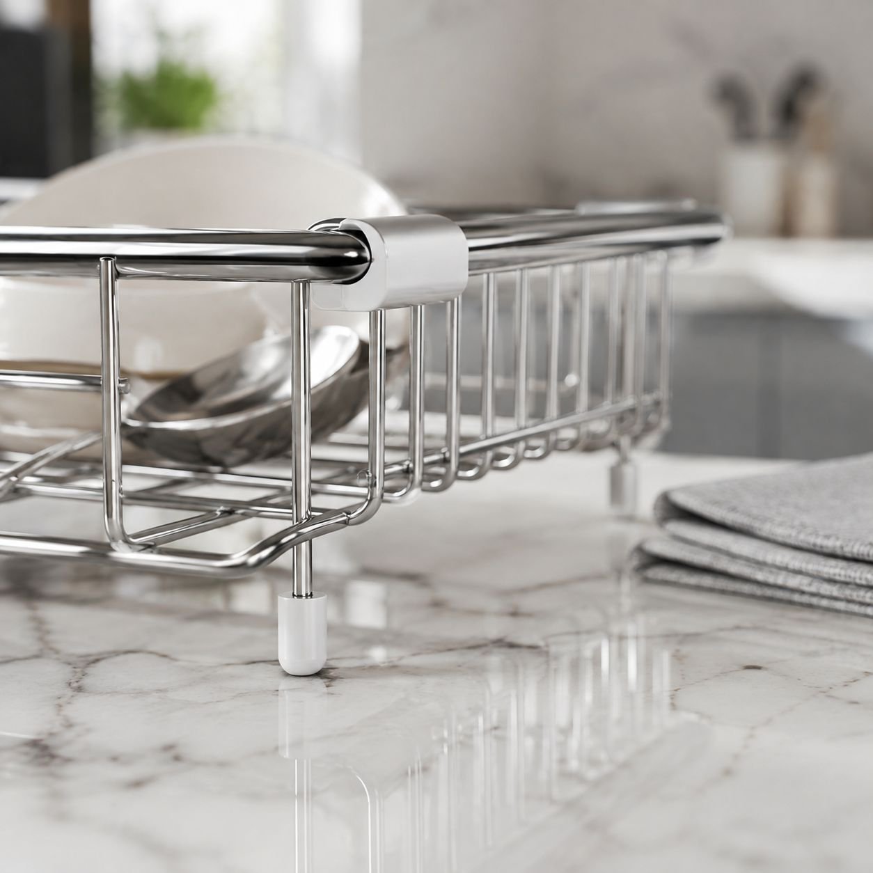 Multi-purpose organizer keeping kitchen sink area tidy