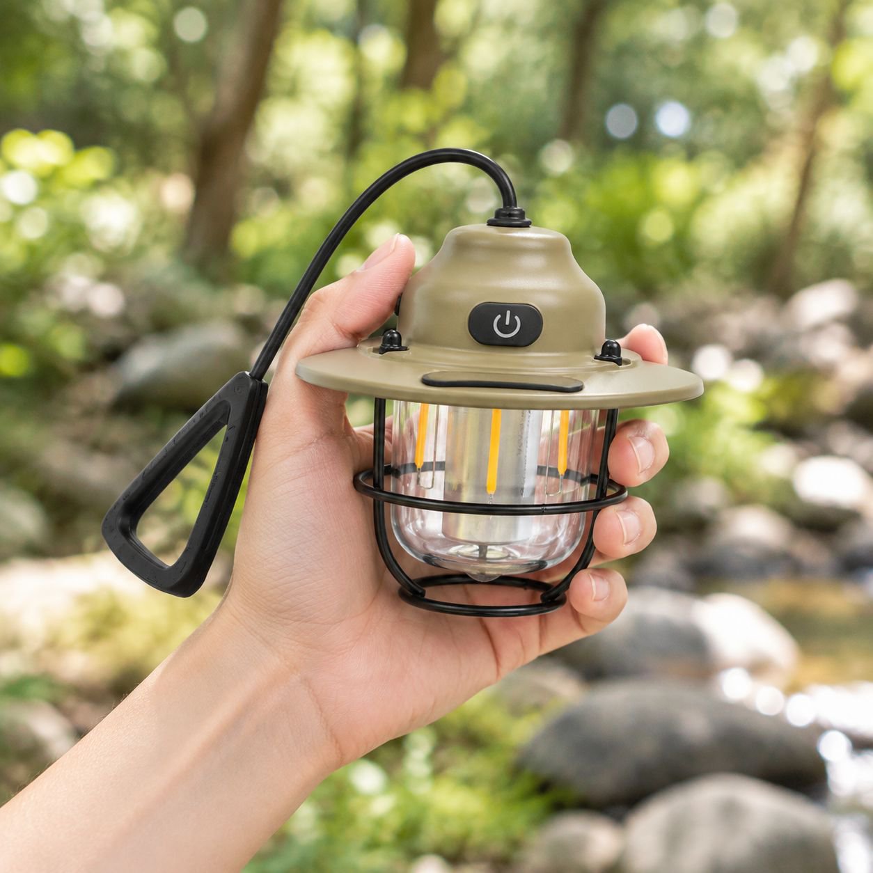 Tragbare Camping-Kiefernzapfen-Lampe Hohe Leuchtleistung für Außenbeleuchtung