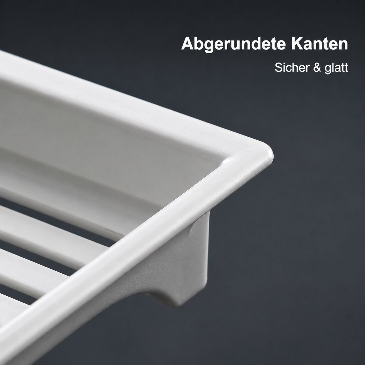 Wandmontierte Seifenablage mit Saugnapf, ohne Bohren
