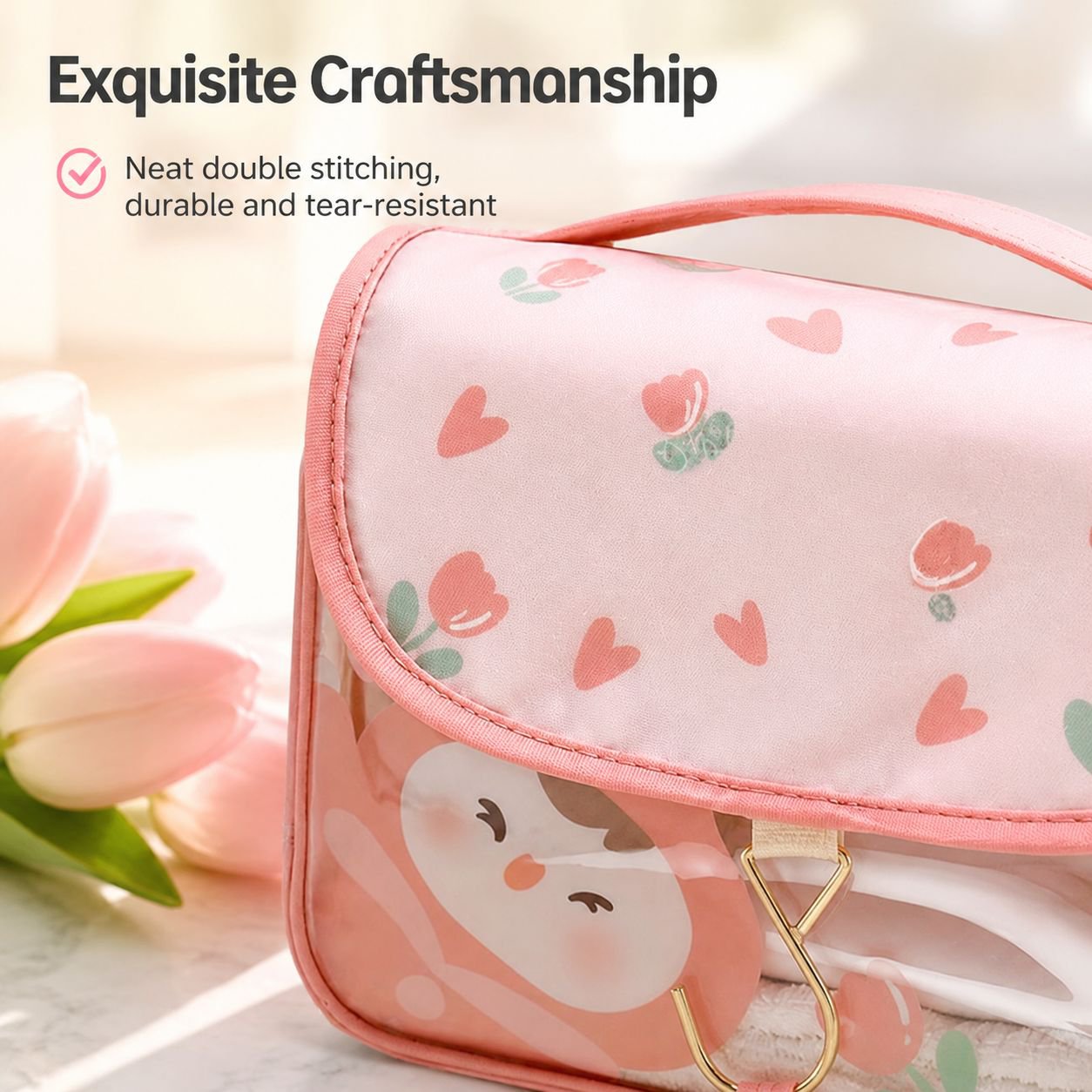 Women's Transparent Waterproof Large Makeup Storage Bag