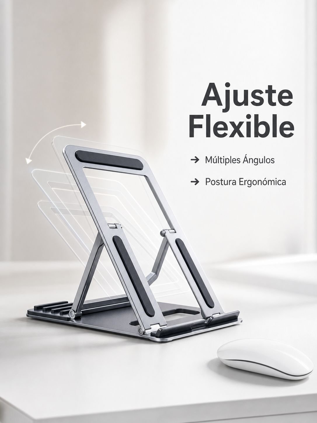 Soporte plegable y ajustable para notebook, portátil, de aluminio, con disipación de calor