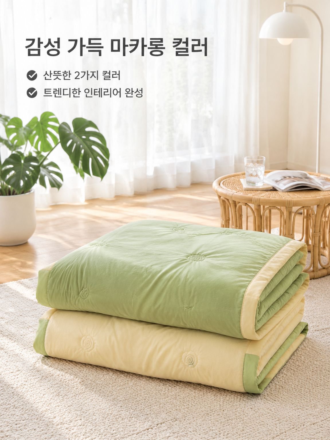  여름용 대두 충전 실크 이불