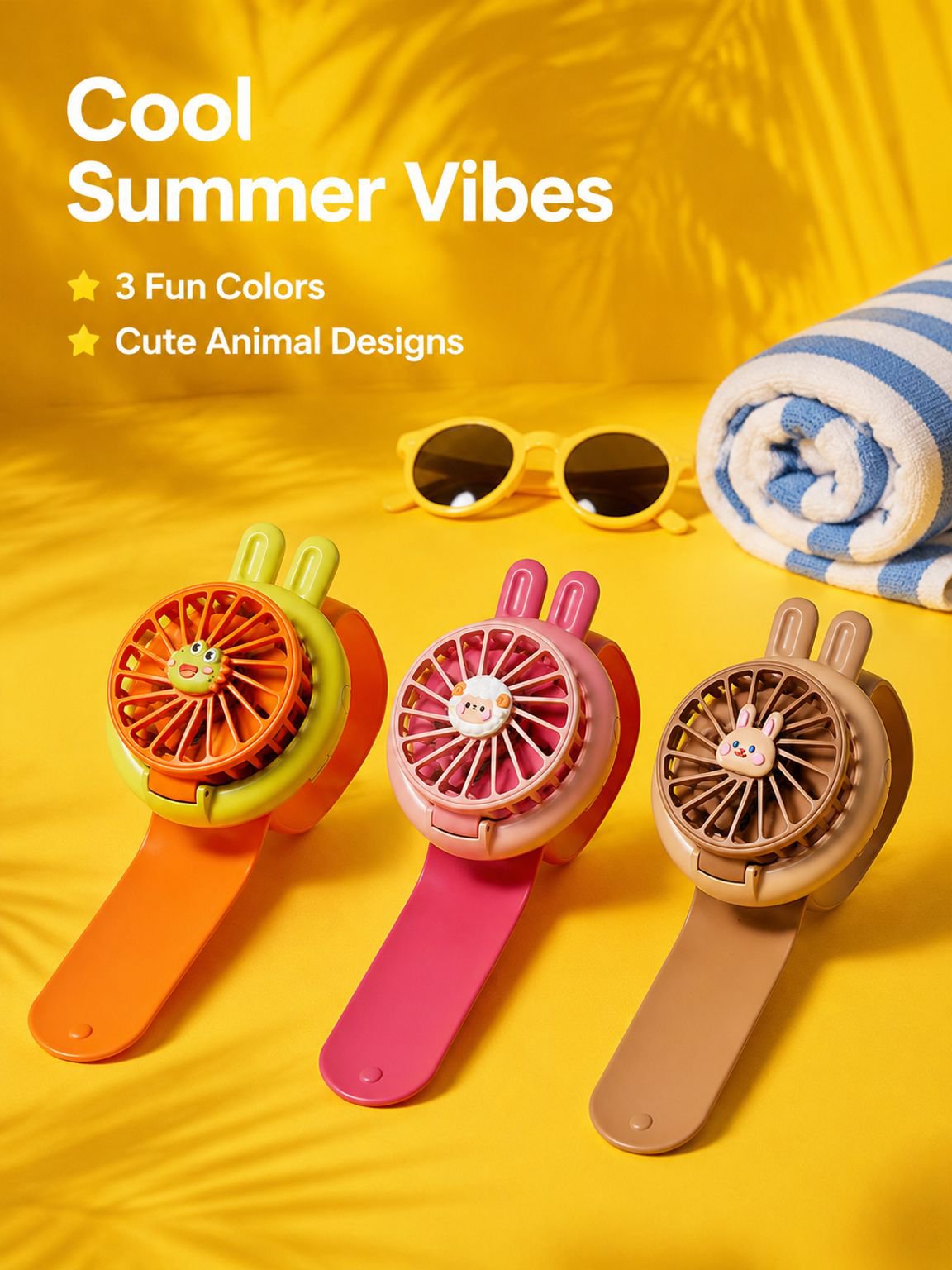Hands-free mini fan designed for outdoor adventures