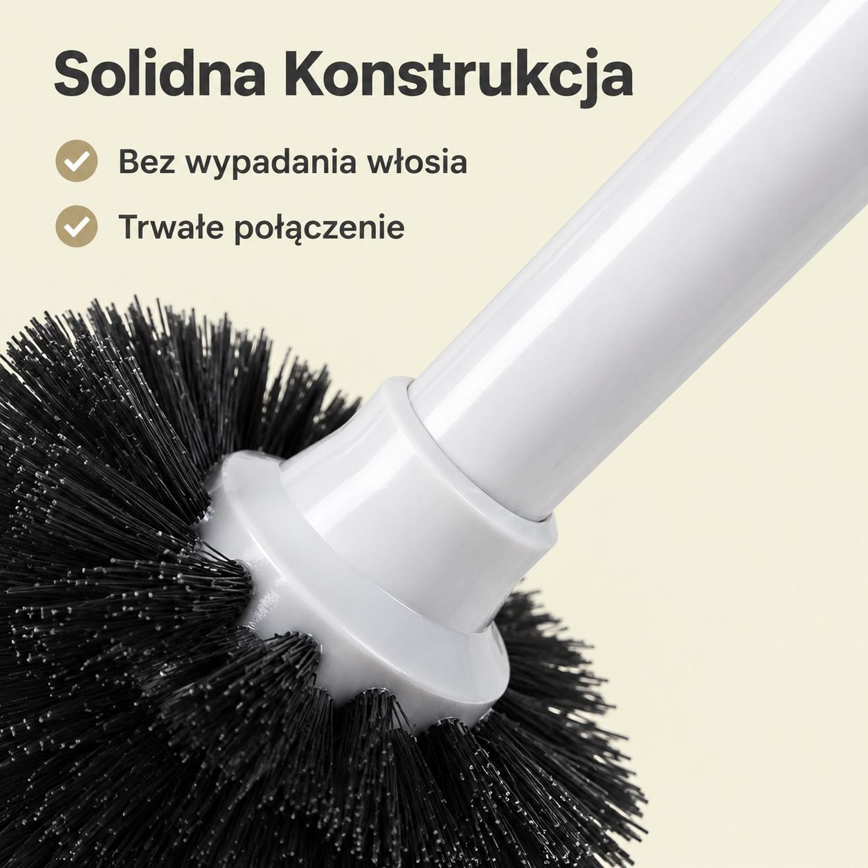 Zestaw szczotki toaletowej z pojemnikiem (montaż ścienny lub wersja stojąca, bez wiercenia)