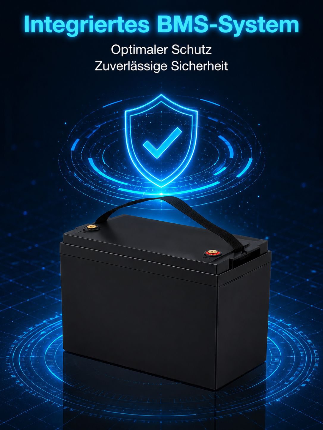 12V 100Ah LiFePO4 Energiespeicherbatterie für Wohnmobile und Solaranlagen