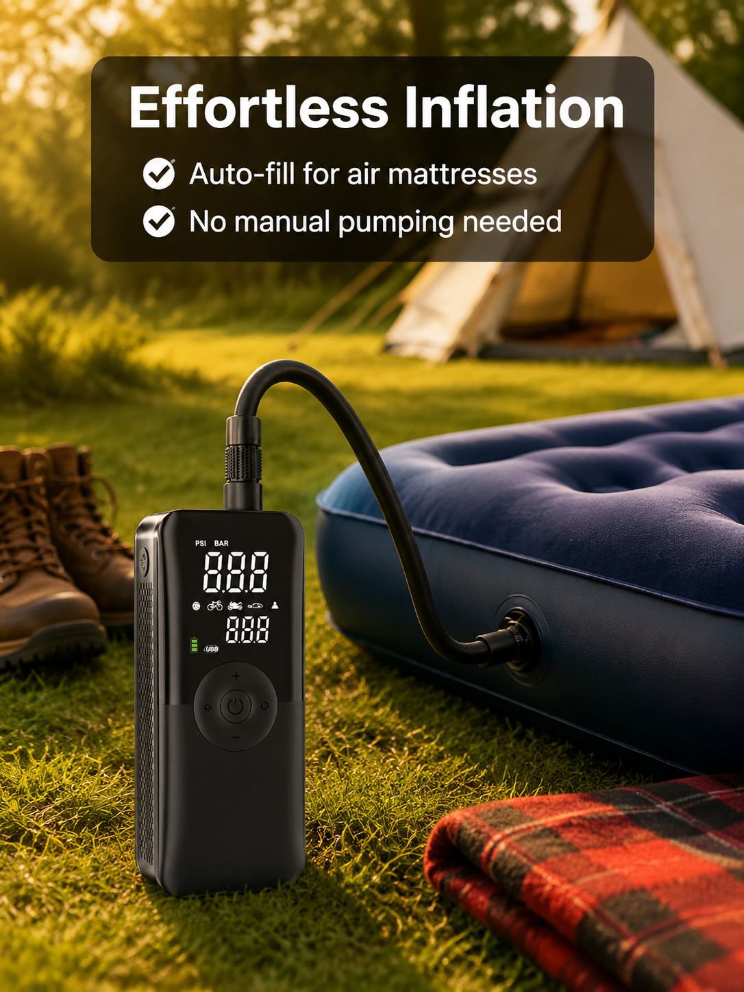 Efficient and lightweight electric air pump