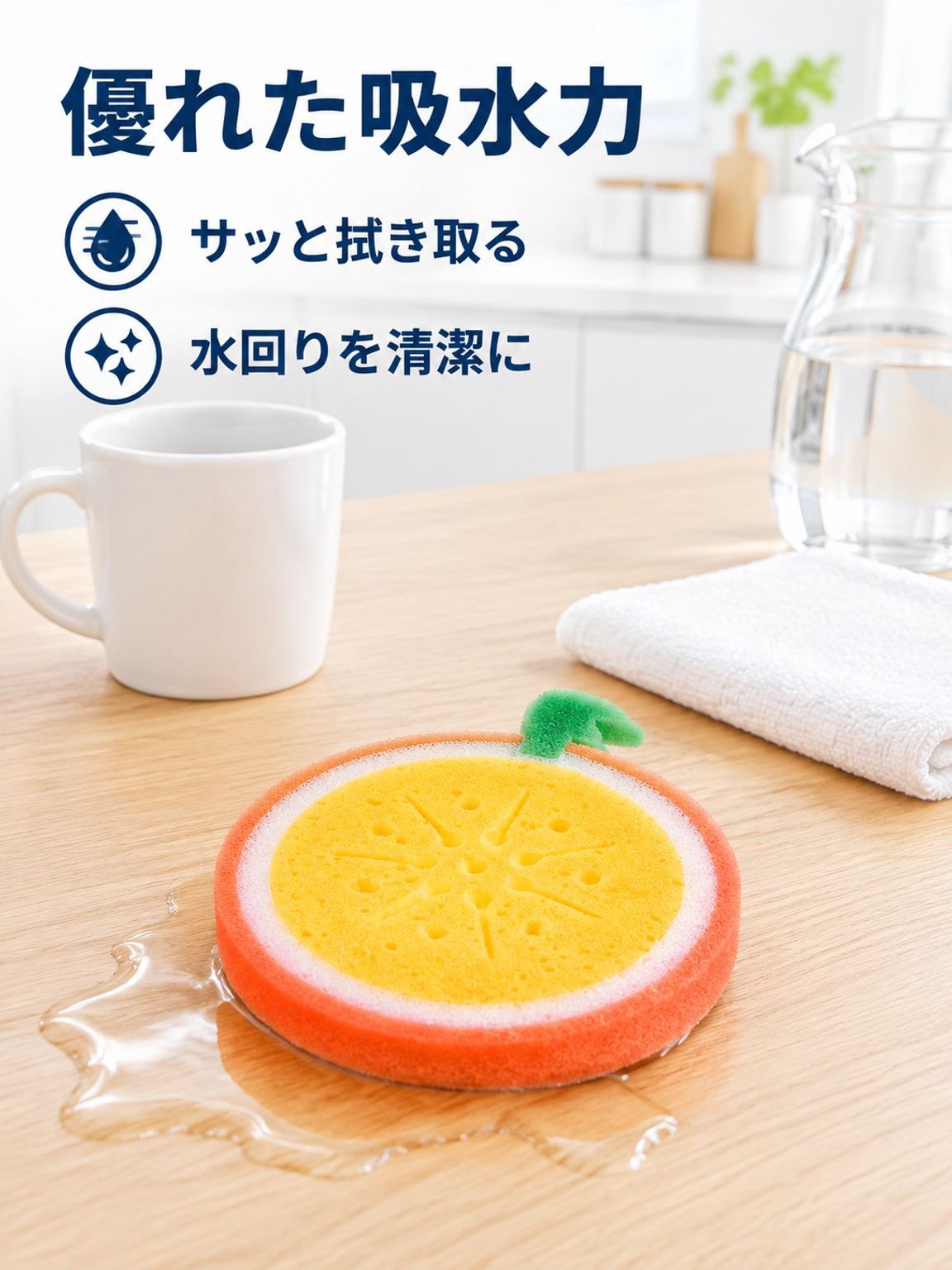 キッチン用フルーツ皿洗いクロススポンジ万能布