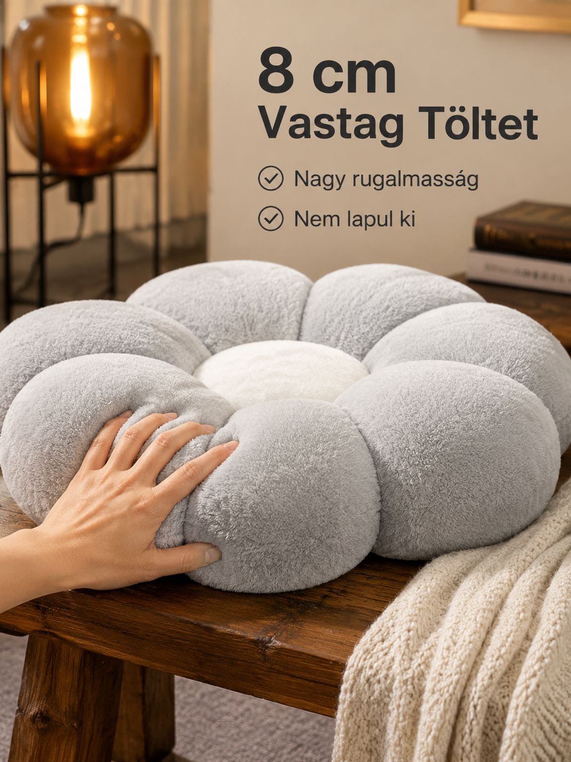 Aranyos napraforgó alakú ülőpárna