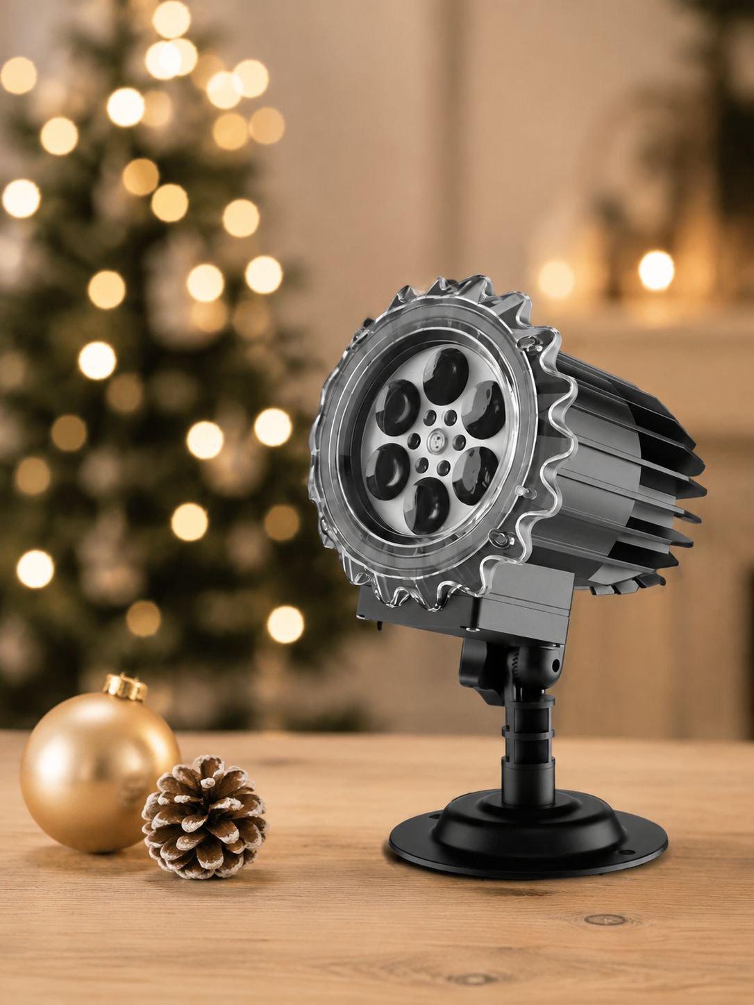 Lampe de projection de Noël extérieure étanche haute luminosité lampe de flocon de neige européenne 