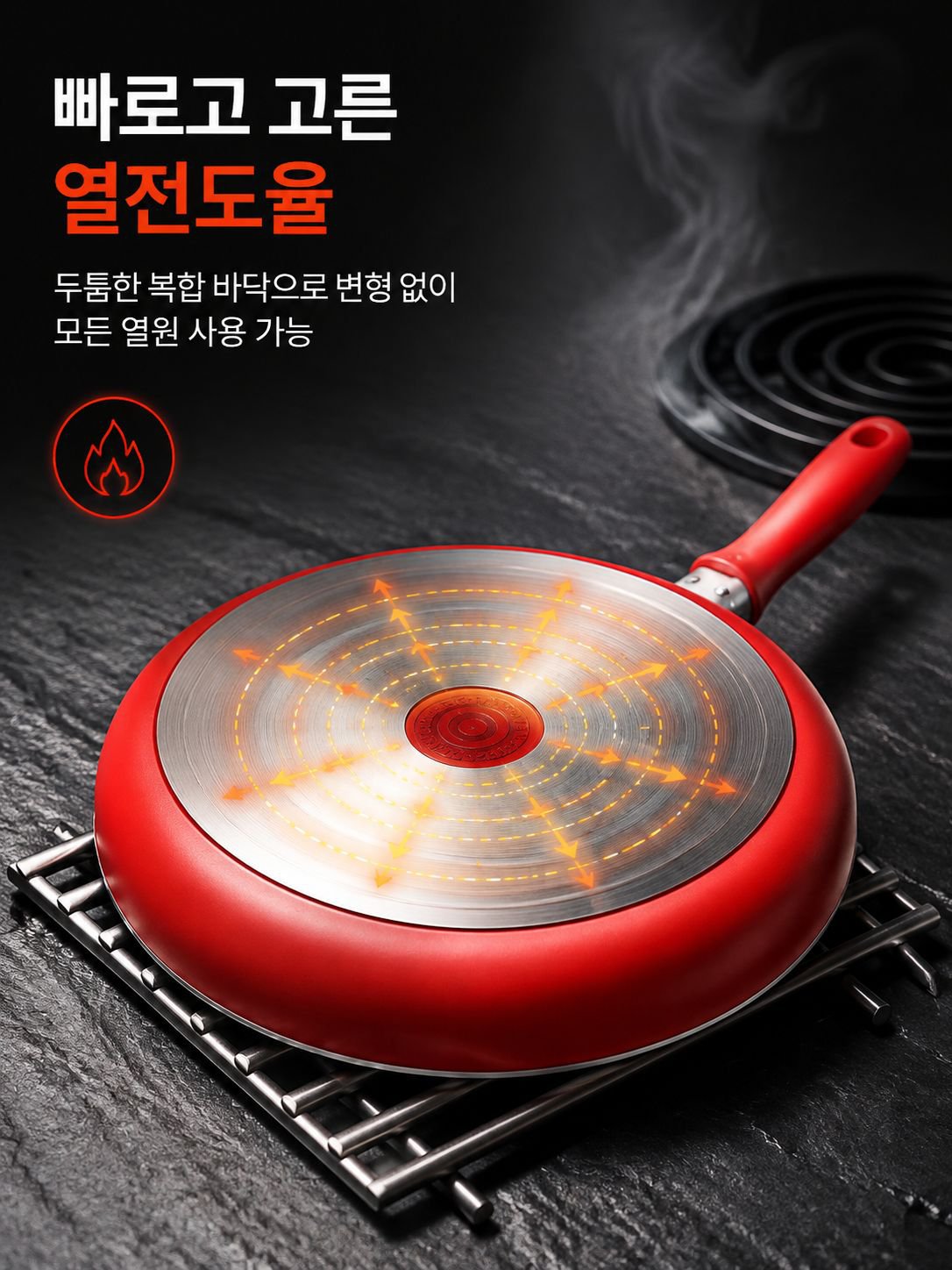 SUPOR 프라이팬의 손잡이 인체공학적 디자인