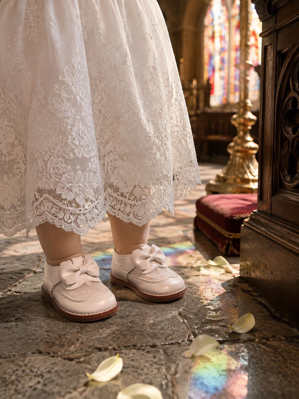 Zapatos de suela blanda y transpirables para bebé estilo princesa