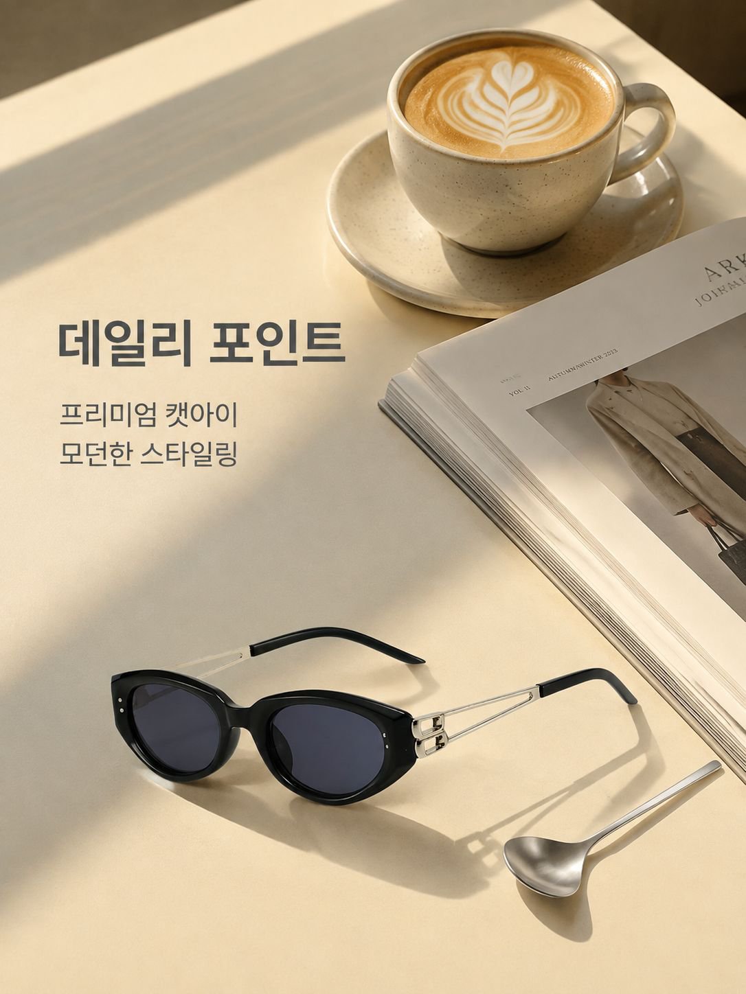 편안한 착용감의 패션 캣아이 선글라스