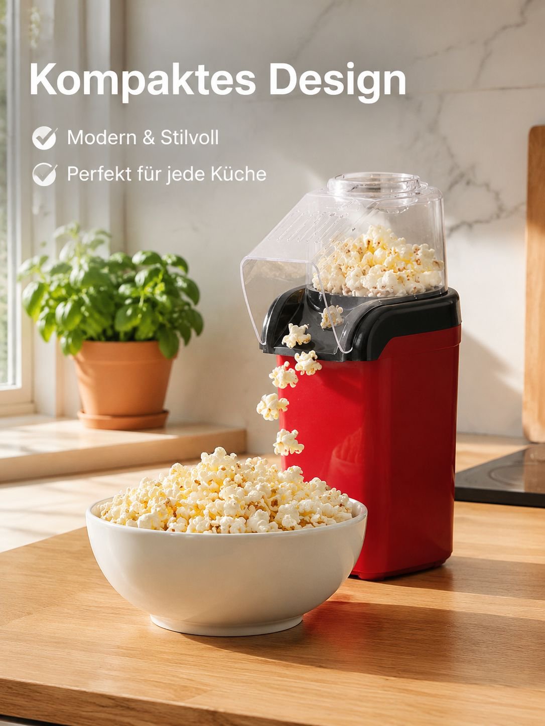 Gesunde Popcornmaschine für Zuhause