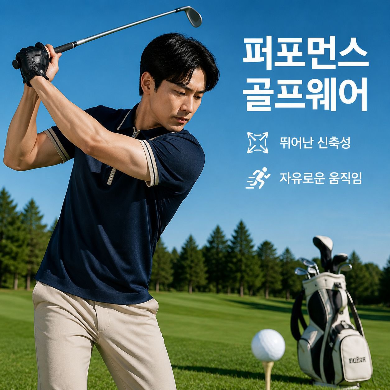 남성용 아이스 실크 컬러 블록 지퍼 폴로 반팔 셔츠
