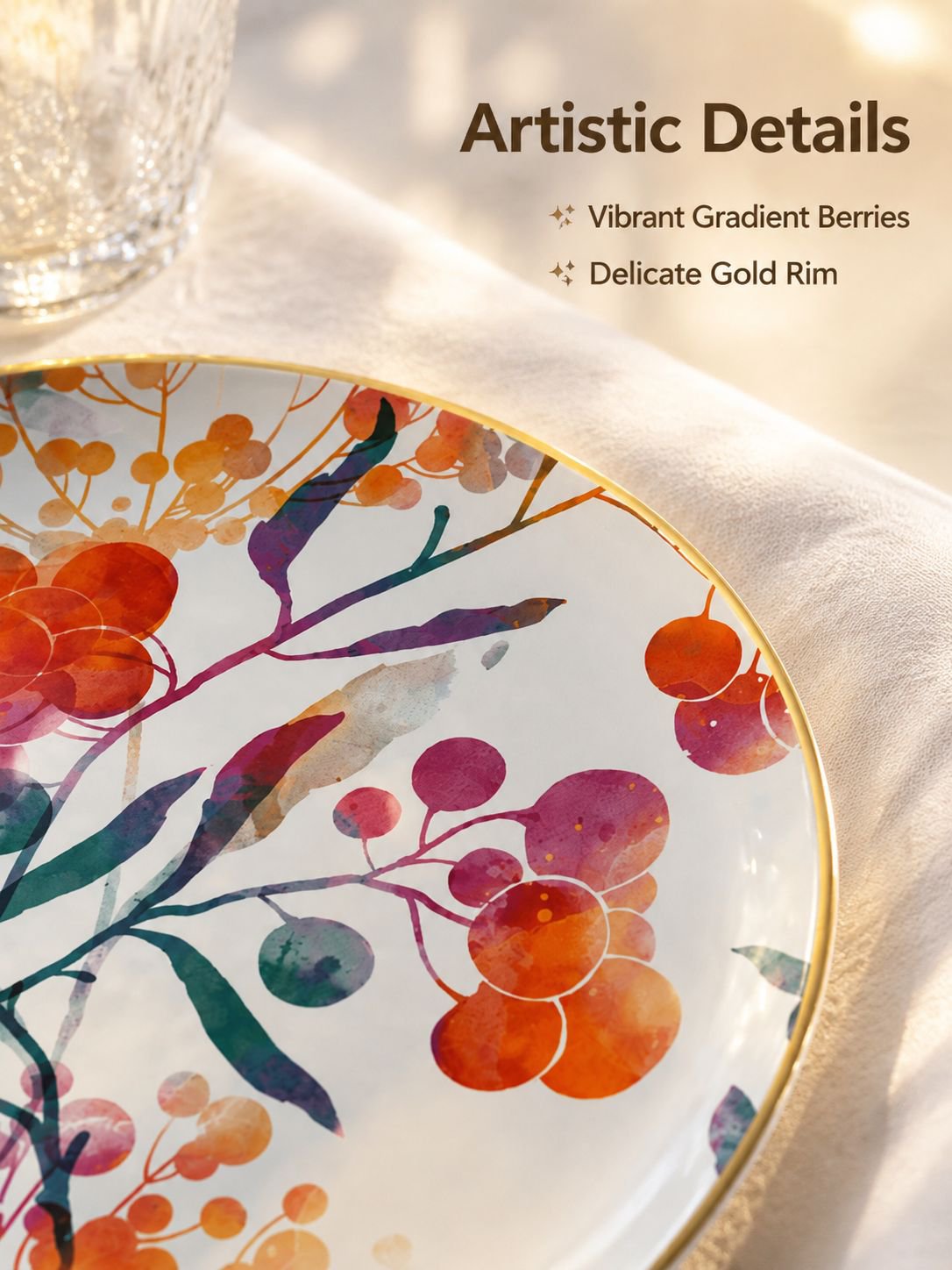 Plate flower ceramic tableware set