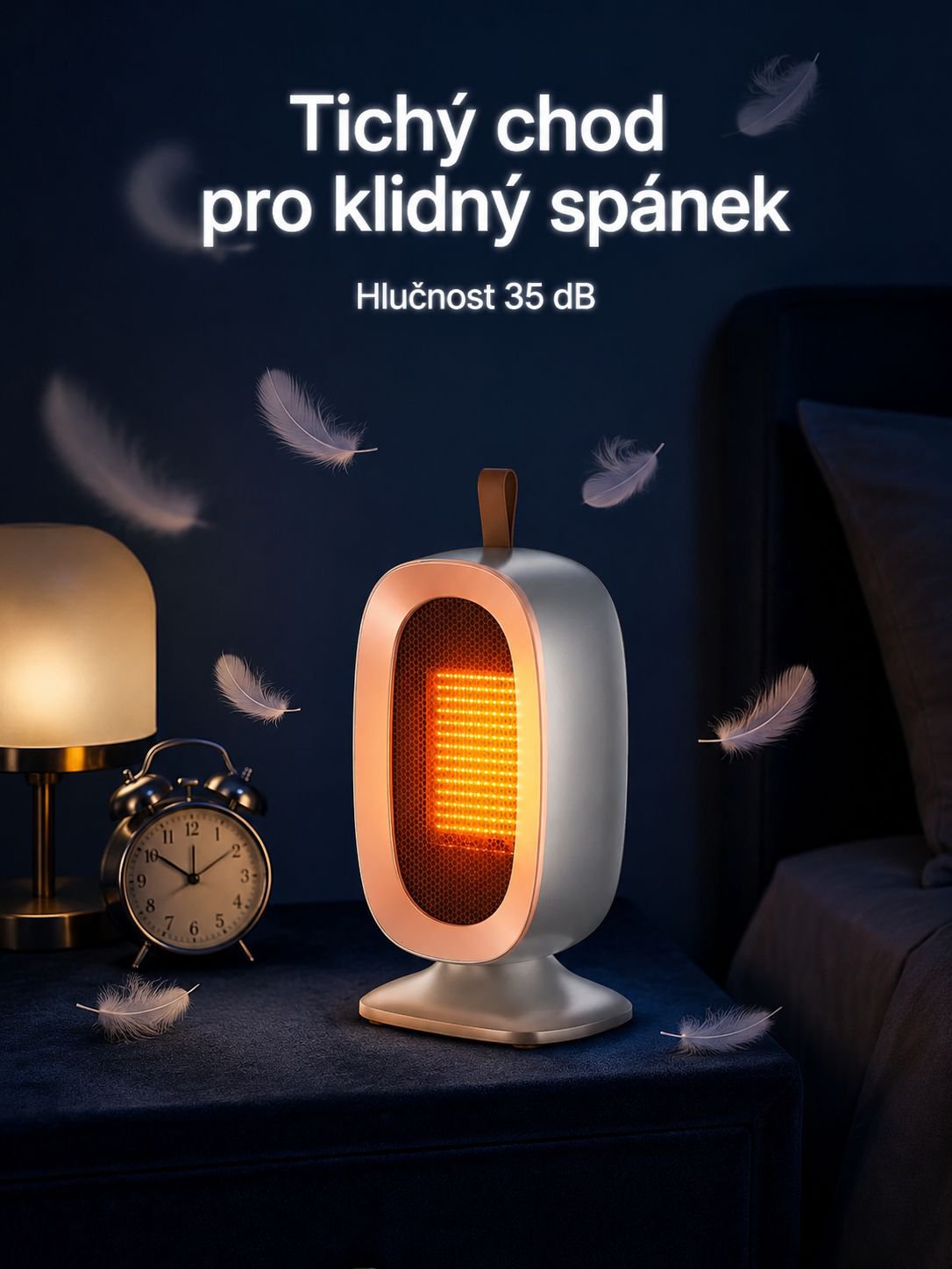 Stojací domácí úsporný ohřívač