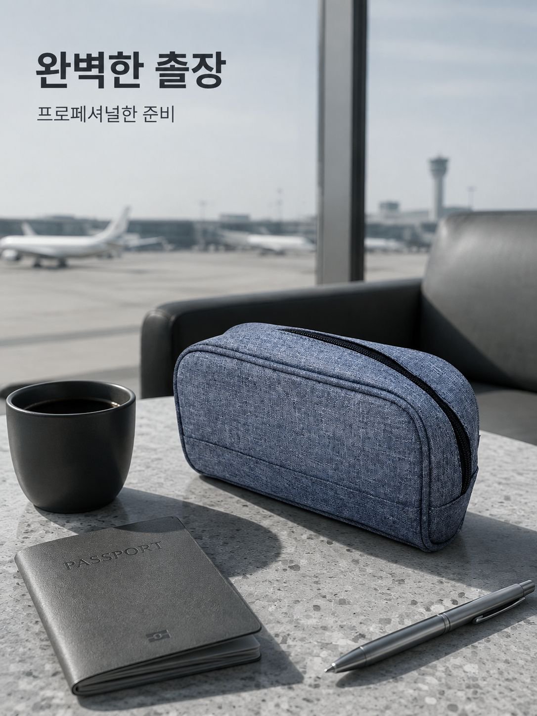 옥스포드 세면도구 파우치 구강세정기 수납백 디지털 액세서리 심플 휴대용 대용량 화장품 파우치 여행가방