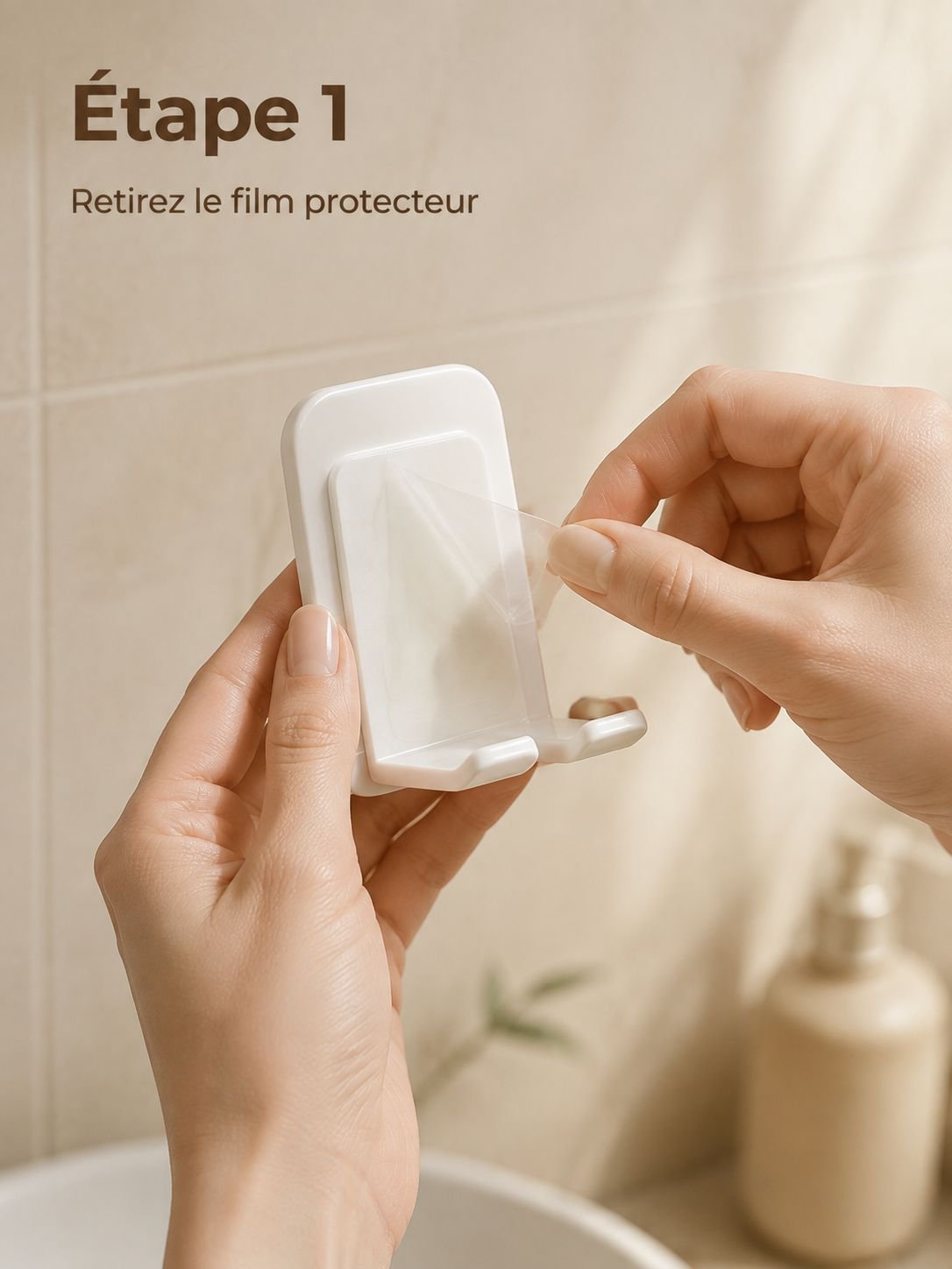 Porte-brosse à dents adhésif esthétique et pratique