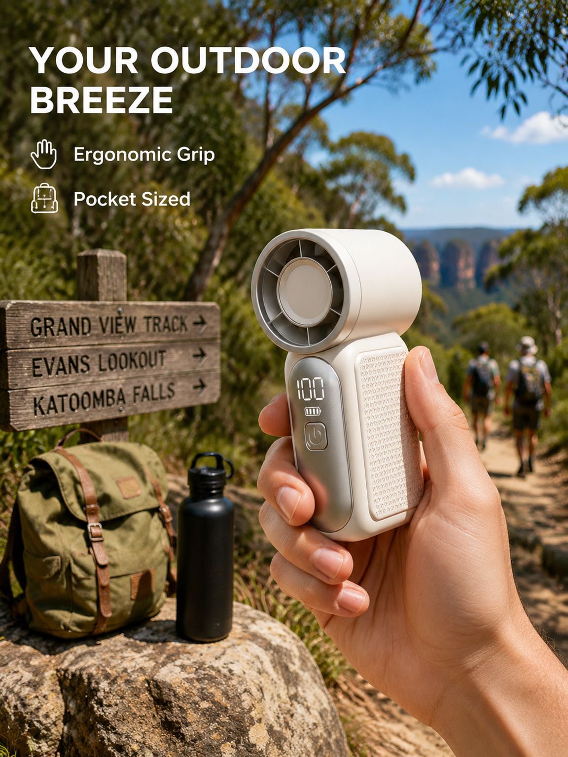 X688 Handheld Mini Fan with Turbo Speed, High Wind Power, USB Charging, Long Battery Life, Portable 