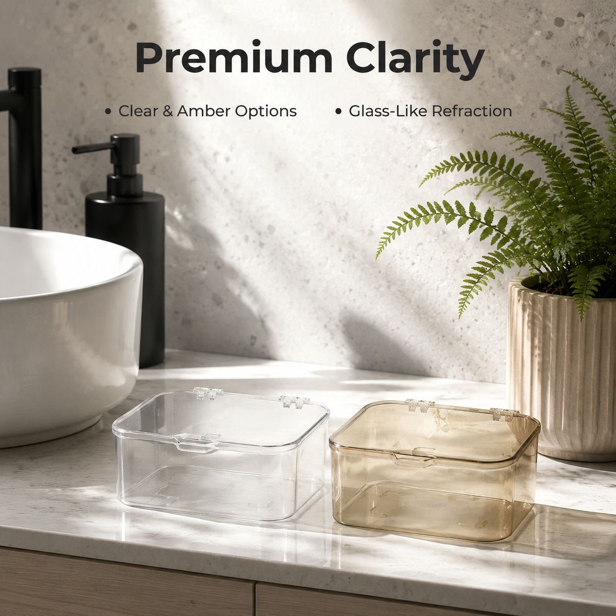 Transparent Dustproof Flip-Top Storage Box