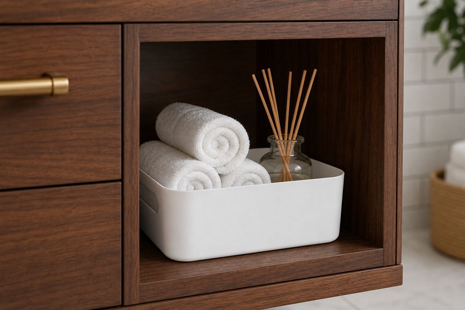 Lightweight plastic basket for home organization