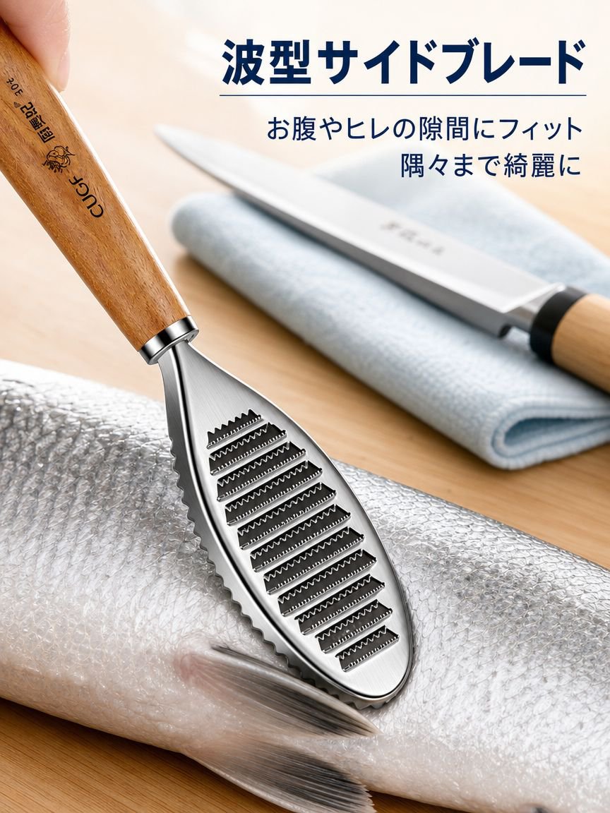 魚の鱗取り、家庭用鱗取りツール