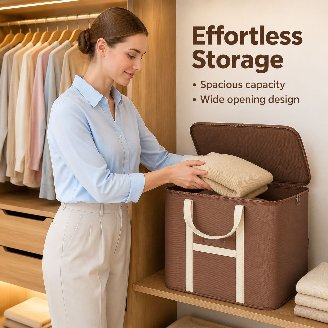 Large capacity clothing, quilt, and luggage storage bag