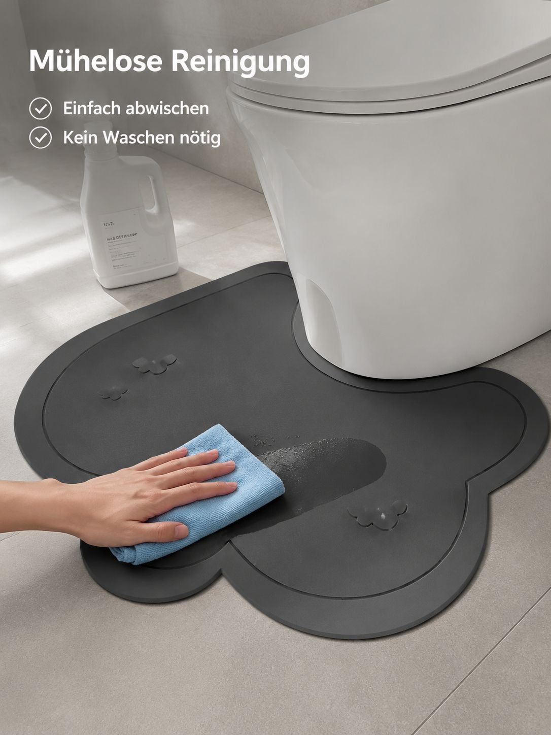Wasseraufnahme-Badmatte für Toilette