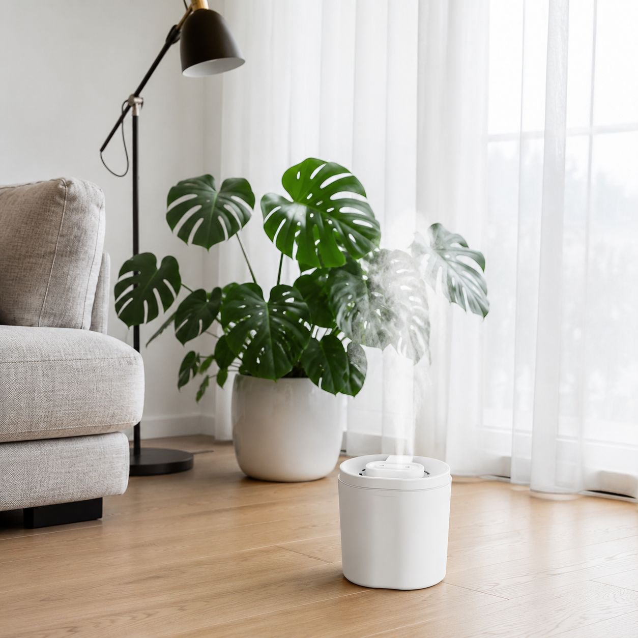 6L großer Desktop-Luftbefeuchter mit Stimmungslicht für Zuhause und Büro
