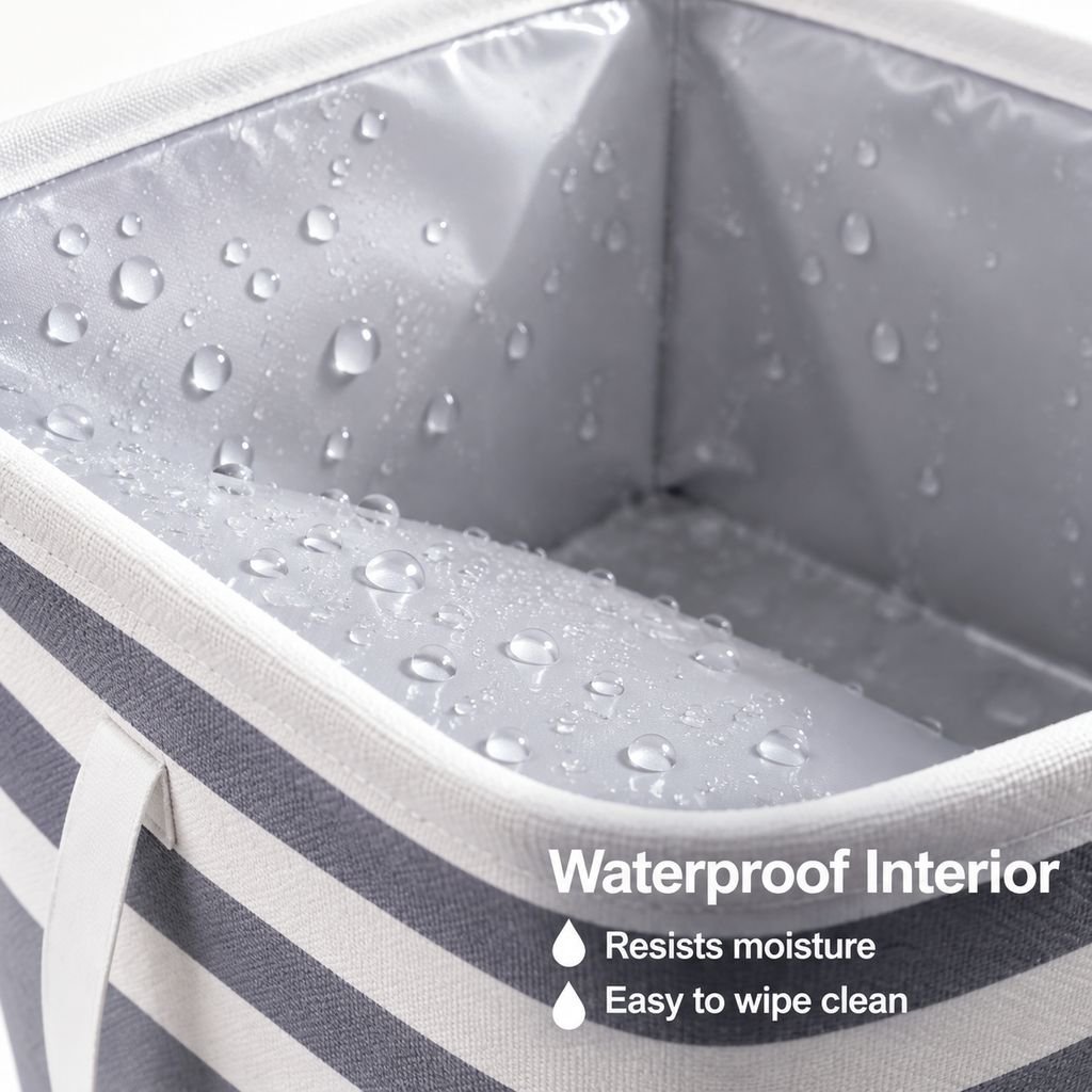 Large Foldable Laundry Basket with Handles