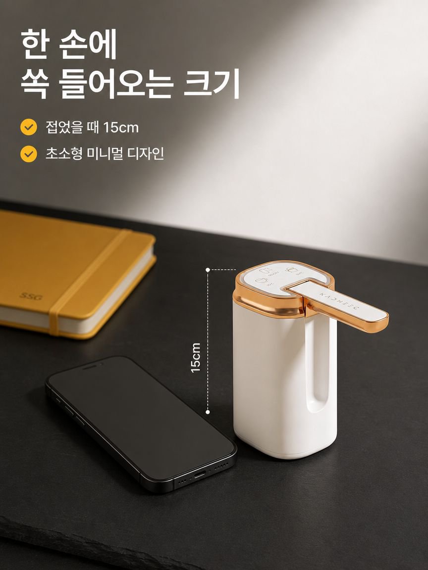소형 접이식 디자인의 전동 펌프