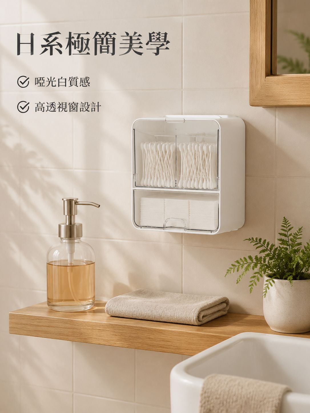 壁掛浴室鏡櫃收納盒