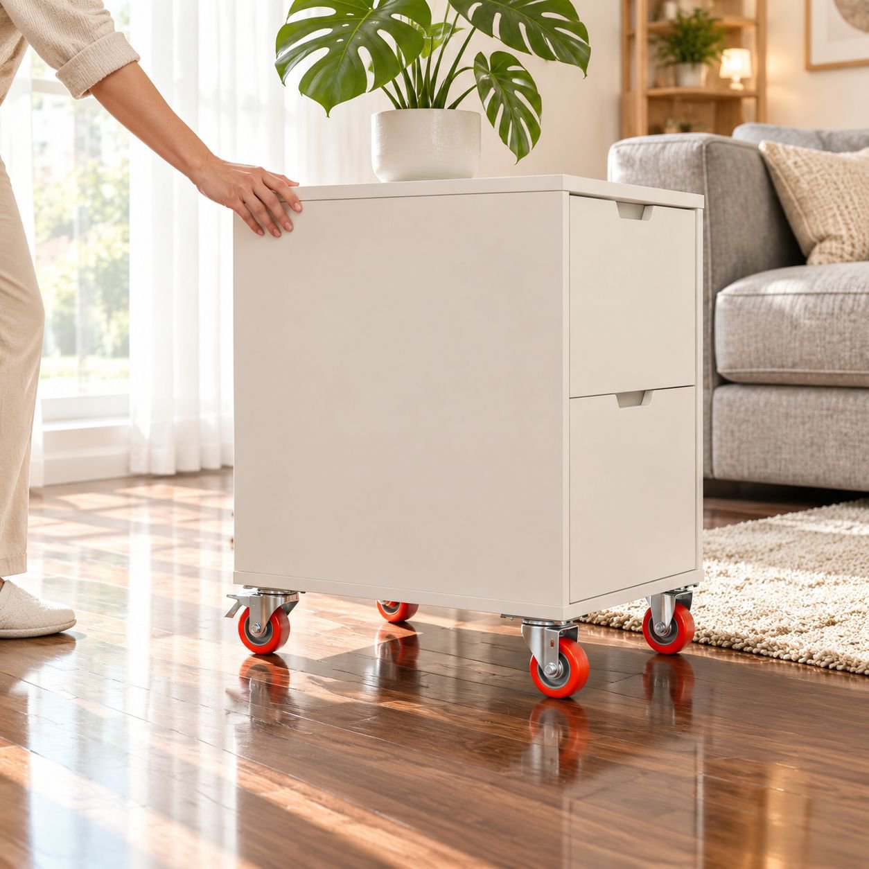 2-5 Inch Universal Swivel Locking Casters for Furniture, Carts, and Heavy Duty Cabinets